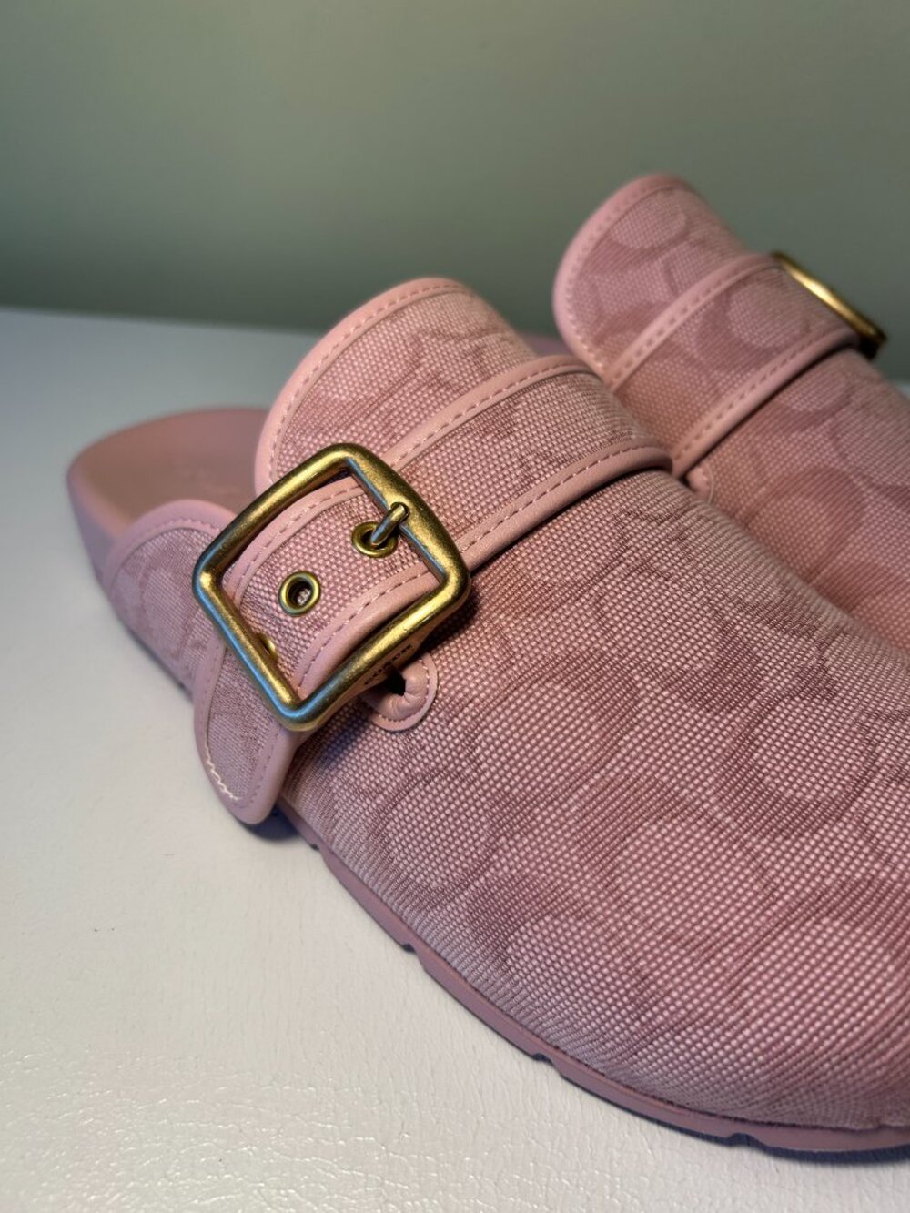 Coach Women's Archival Buckle Clog In Signature Jacquard Canvas - Picture 7 of 15